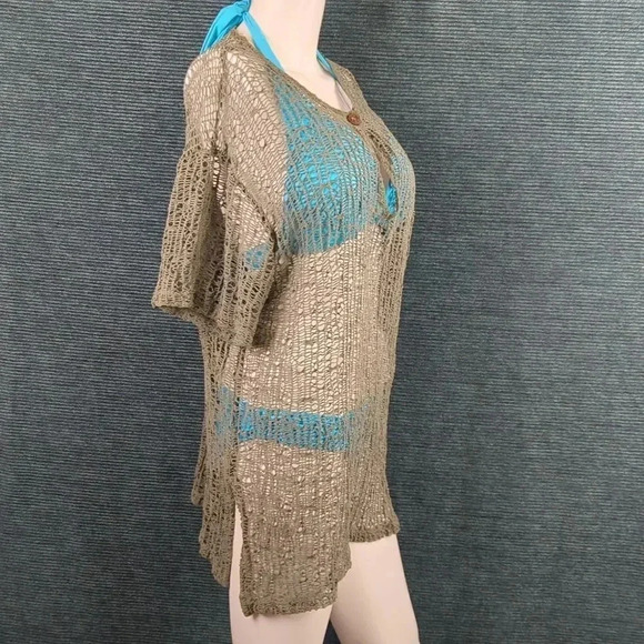 J Valdi Crocheted Swim Cover Up - Picture 1 of 11